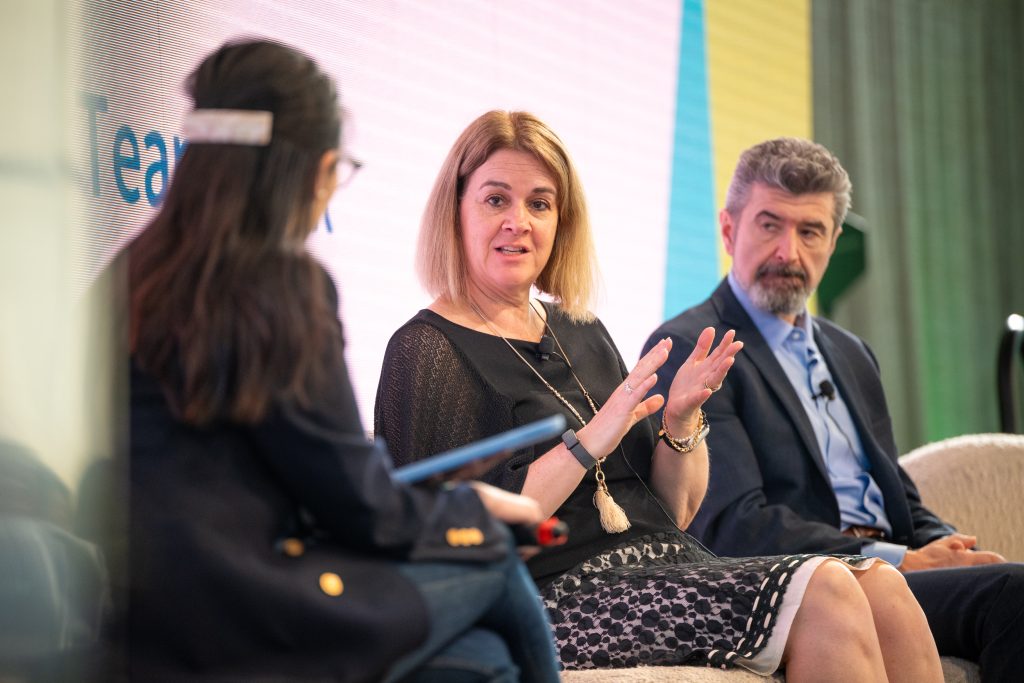 Carolyn S Dean and Prof Sašo Ivanovski on the panel at the ITI Congress Australasia 2026