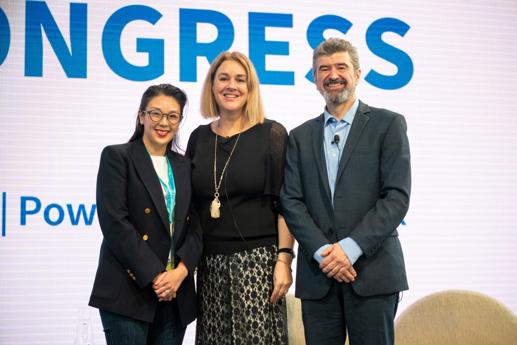 Janice Kan, Carolyn S Dean and Prof Sašo Ivanovski at the ITI Congress Australasia 2026