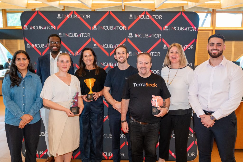 Founders and award winners at the Macquarie University Incubator Pitch Final 2025